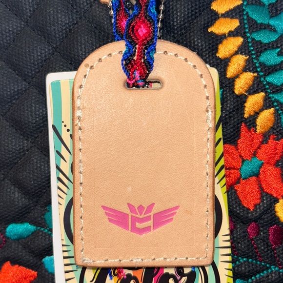 Consuela Black Tote with Multicolor Floral Embroidery - Picture 7 of 16